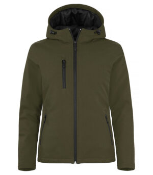 Padded Hoody Softshell Lady mistgroen