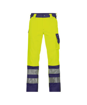 BROEK LANCASTER FLUO-GEEL/MARINEBLAUW 245 GRAM