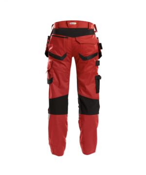 FLUX Stretch Werkbroek + Holsterzakken Rood/Zwart