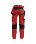 FLUX Stretch Werkbroek + Holsterzakken PLUS Rood/Zwart