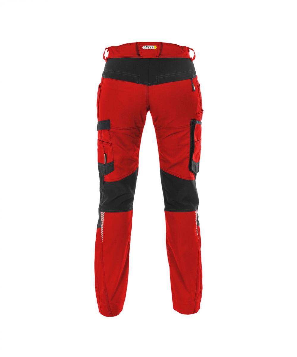 HELIX Dames Stretch Werkbroek Rood/Zwart