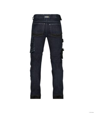 KYOTO Stretch Werkjeans met Kniezakken Jeansblauw/Zwart