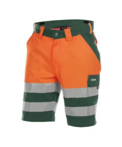 VENNA High-Vis Werkshort Groen/Oranje