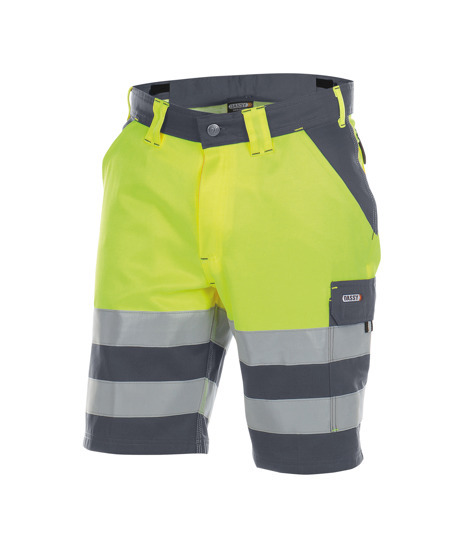 VENNA High-Vis Werkshort Grijs/Geel