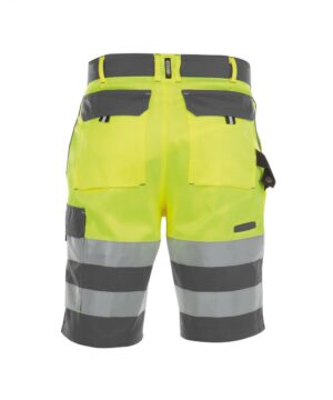 VENNA High-Vis Werkshort Grijs/Geel