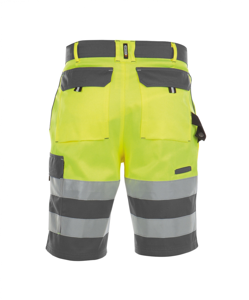 VENNA High-Vis Werkshort Grijs/Geel