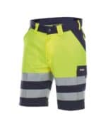 VENNA High-Vis Werkshort Marine/Geel