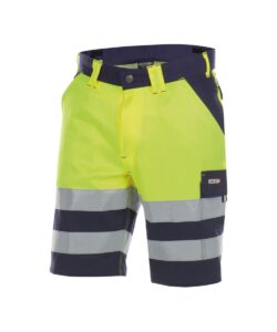 VENNA High-Vis Werkshort Marine/Geel