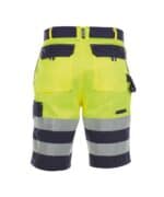 VENNA High-Vis Werkshort Marine/Geel