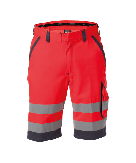 LUCCA High-Vis Werkshort Rood/Grijs