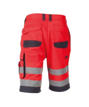 LUCCA High-Vis Werkshort Rood/Grijs