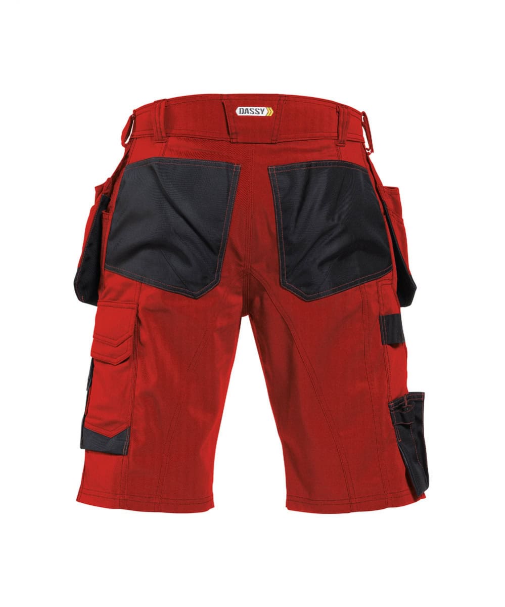 BIONIC Werkshort met Holsterzakken Rood/Zwart