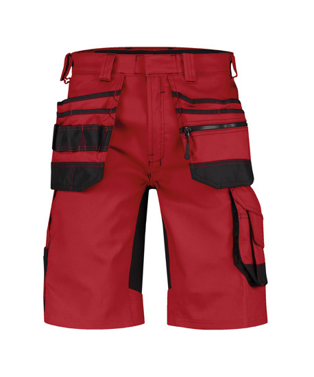 TRIX Stretch Werkshort met Holsterzakken Rood/Zwart