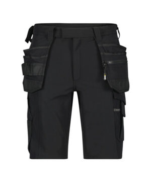 AURAX Full Stretch Werkshort met Holsterzakken Zwart