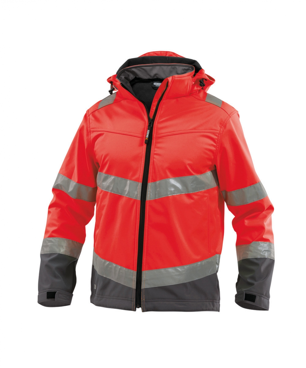 MALAGA Softshell Hi-Vis Fluorood/Cementgrijs