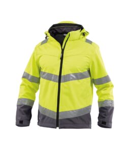 MALAGA Softshell Hi-Vis Fluogeel/Cementgr