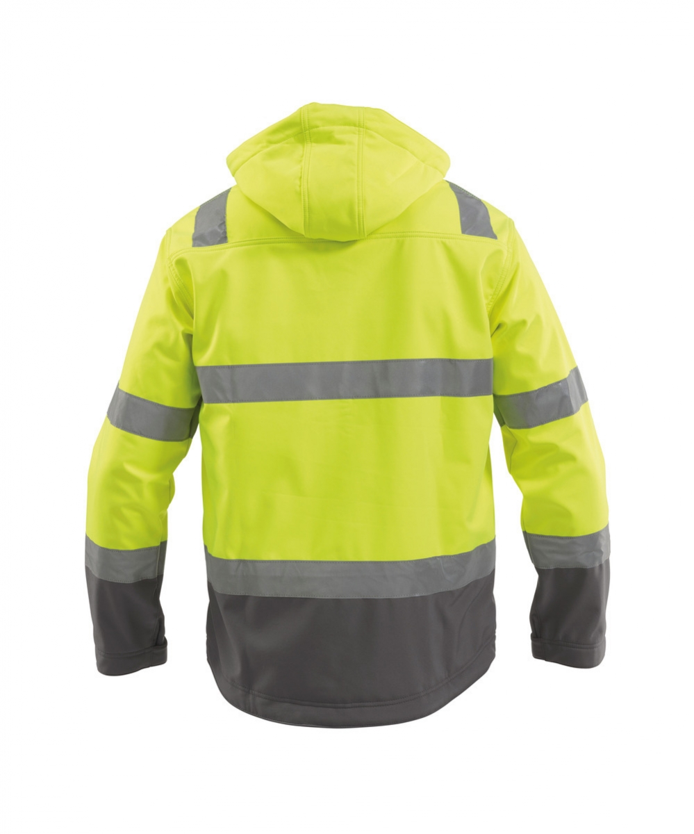 MALAGA Softshell Hi-Vis Fluogeel/Cementgr