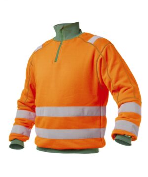 DENVER Hivis Sweater Fluo-oranje/Flessengroen