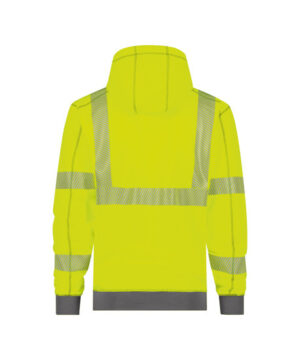 Evans signalisatie Hoodie met rits Fluogeel/Grijs