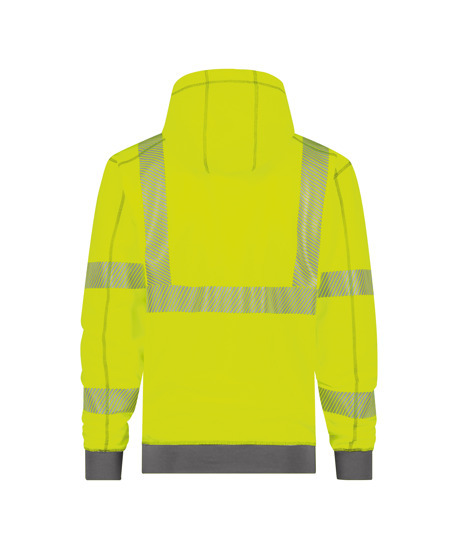 Evans signalisatie Hoodie met rits Fluogeel/Grijs