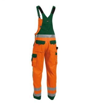 BRETELBROEK TOULOUSE (290 gr) MINUS - HIVIS FLUO-ORANJE/FLESSENGROEN