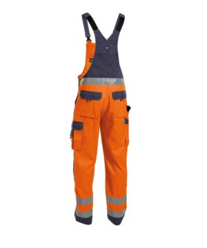 BRETELBROEK TOULOUSE (290 gr) HIVIS FLUO-ORANJE/MARINEBLAUW