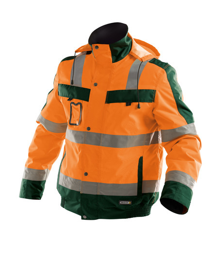 LIMA Winterjas Hi-Vis Fluo-oranje/Flessengroen