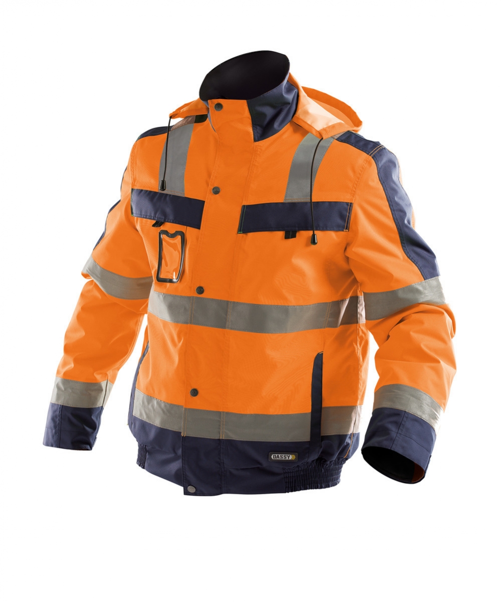 LIMA Winterjas Hi-Vis Fluo-oranje/Marineblauw