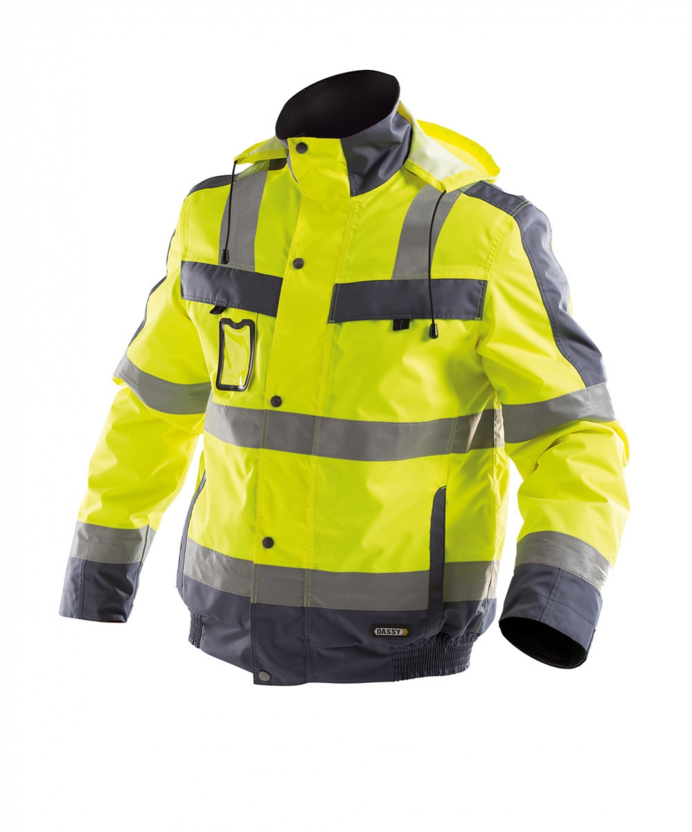 LIMA Winterjas Hi-Vis Fluogeel/Cementgrijs