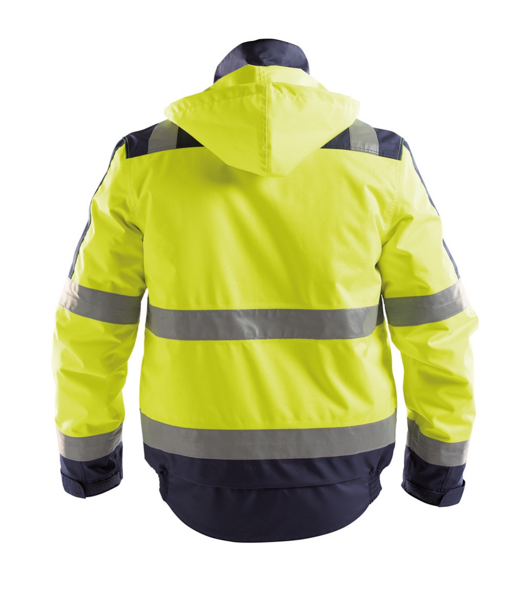 LIMA Winterjas Hi-Vis Fluogeel/Marineblauw