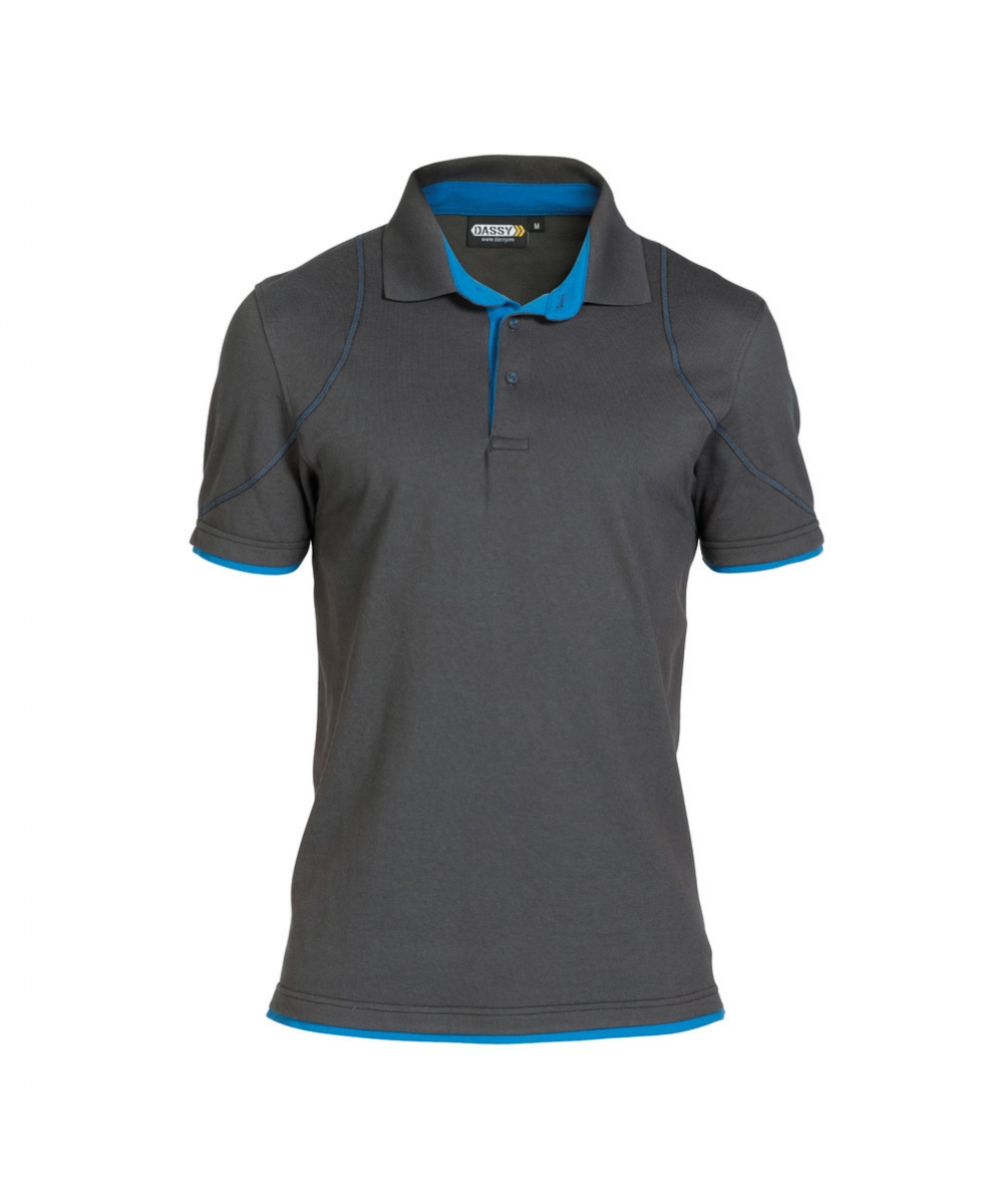 ORBITAL Polo Antracietgr/Azuurblauw