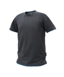 KINETIC T-shirt Antracietgrijs/Azuurblauw