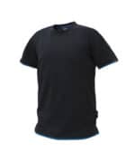 KINETIC T-shirt Zwart/Azuurblauw