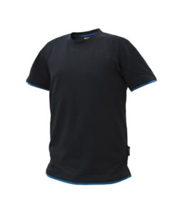 KINETIC T-shirt Zwart/Azuurblauw