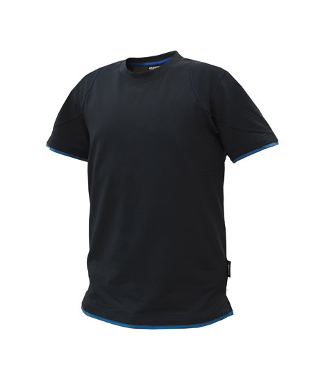 KINETIC T-shirt Zwart/Azuurblauw