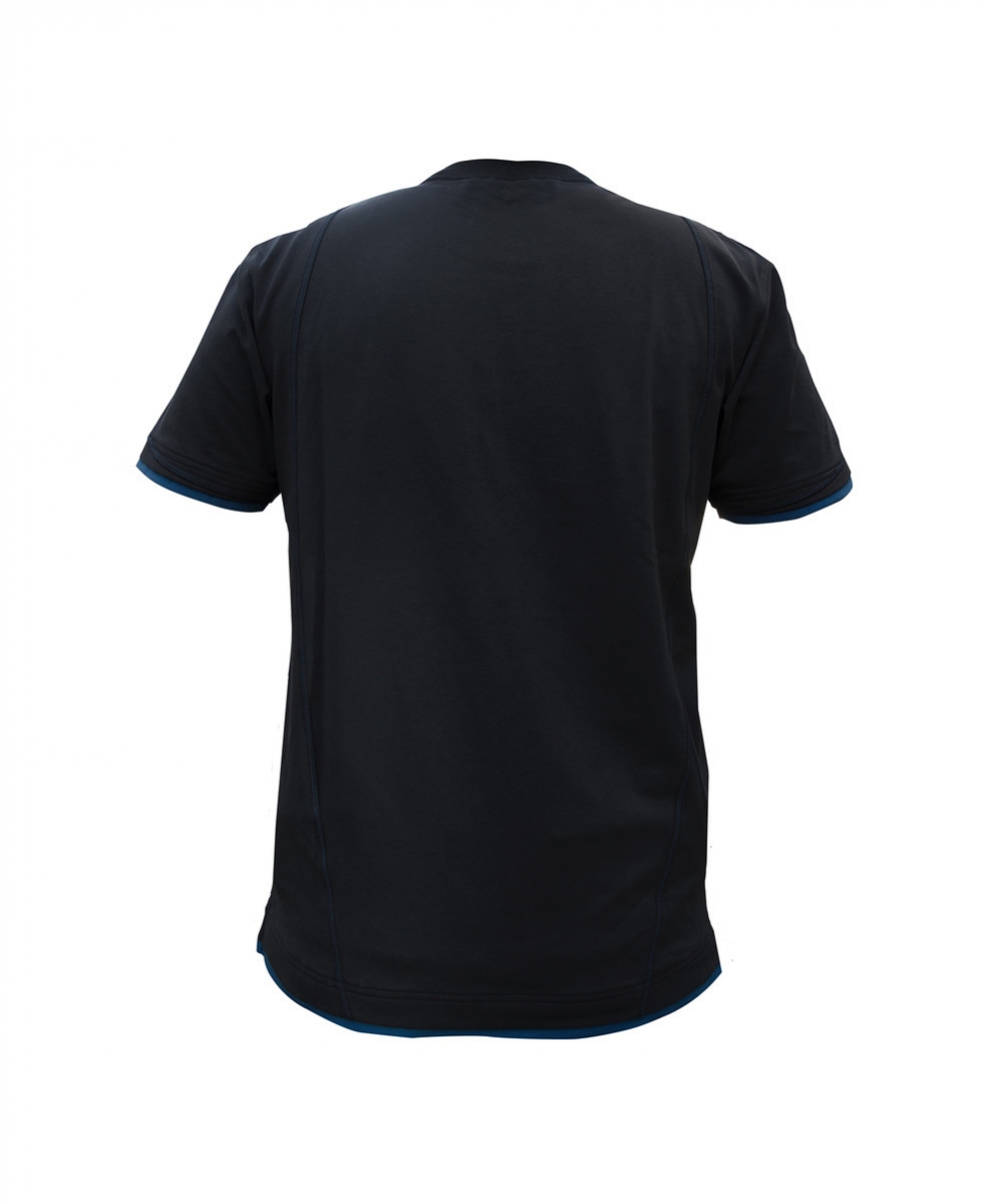 KINETIC T-shirt Zwart/Azuurblauw