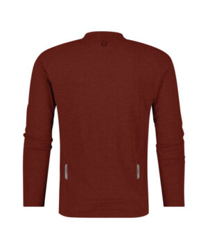 SERENGETI Henley T-Shirt met Lange Mouwen Baksteenrood