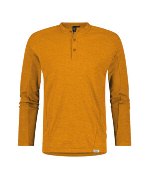 SERENGETI Henley T-Shirt met Lange Mouwen Zonnebloemgeel