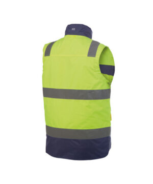 BILBAO Hi-Viz Bodywarmer Fluogeel-Navy