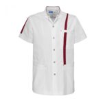 LEX Medische Vest Heren Wit/Rood