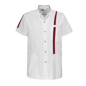 LEX Medische Vest Heren Wit/Rood