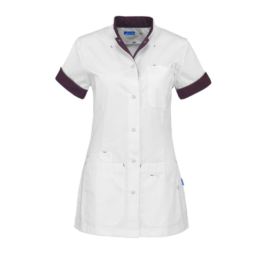 LIVIA Medische Vest Dames Wit/Paars