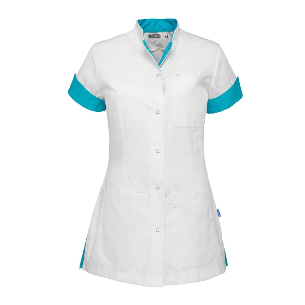 LIVIA Medische Vest Dames Wit/Turquoise