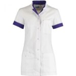 JILL Medische Vest Dames Wit/Paars