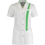 LARA Medische Vest Dames Wit/Groen