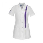 LARA Medische Vest Dames Wit/Paars