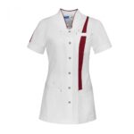 LARA Medische Vest Dames Wit/Rood