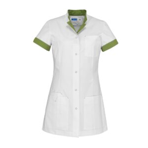 JILL Medische Vest Dames Wit/Kiwigroen