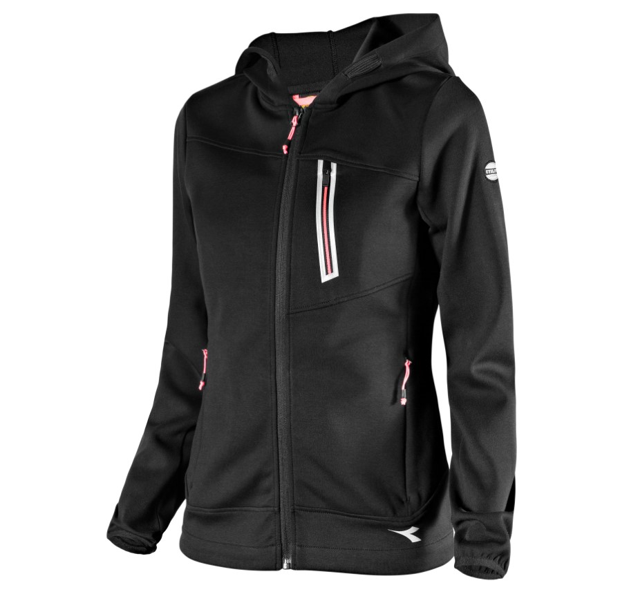 ATHENA ABILITY Sweatshirt met Rits Zwart/Roze