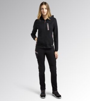 ATHENA ABILITY Sweatshirt met Rits Zwart/Roze